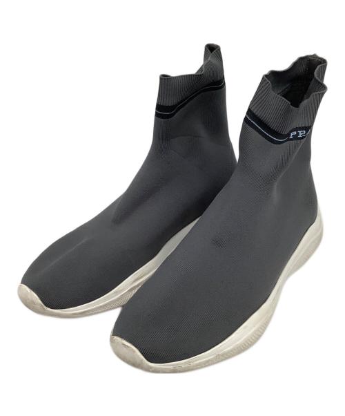 PRADA（プラダ）PRADA (プラダ) ソックススニーカー グレー サイズ:37の古着・服飾アイテム