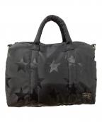 PORTERポーター）の古着「フラッグ 2WAY SHORT BOSTON BAG（2WAY ショートボストンバッグ）」｜ブラック