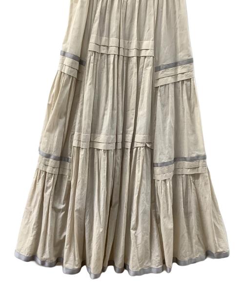 FRAY ID（フレイ アイディー）FRAY ID (フレイ アイディー) ニットコンビタックティアードワンピ ベージュ サイズ:Fの古着・服飾アイテム