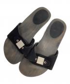 CHANELシャネル）の古着「ウッドサンダル」｜ブラック