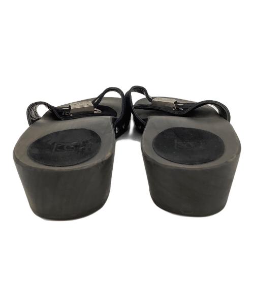 CHANEL（シャネル）CHANEL (シャネル) ウッドサンダル ブラック サイズ:23.5cmの古着・服飾アイテム