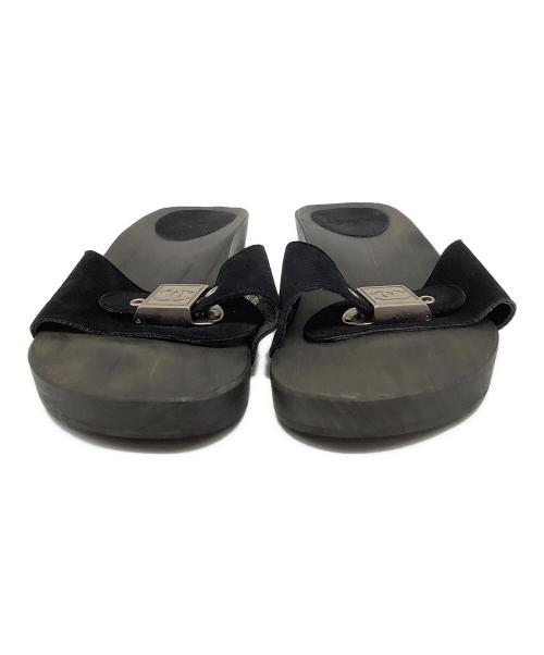 CHANEL（シャネル）CHANEL (シャネル) ウッドサンダル ブラック サイズ:23.5cmの古着・服飾アイテム