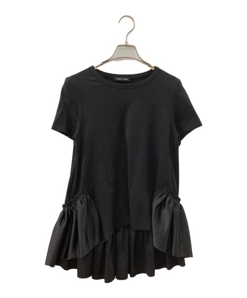 YOKO CHAN（ヨーコチャン）YOKO CHAN (ヨーコチャン) ヘムギャザーカットソー ブラック サイズ:38の古着・服飾アイテム