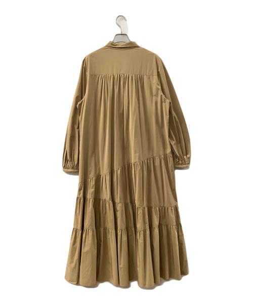 EFFE BEAMS（エッフェ ビームス）EFFE BEAMS (エッフェ ビームス) ティアードボウタイワンピース ベージュ サイズ:38の古着・服飾アイテム