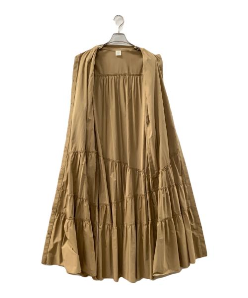 EFFE BEAMS（エッフェ ビームス）EFFE BEAMS (エッフェ ビームス) ティアードボウタイワンピース ベージュ サイズ:38の古着・服飾アイテム