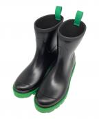 GIABORGHINIジアボルギーニ）の古着「レインブーツ」｜ブラック×グリーン
