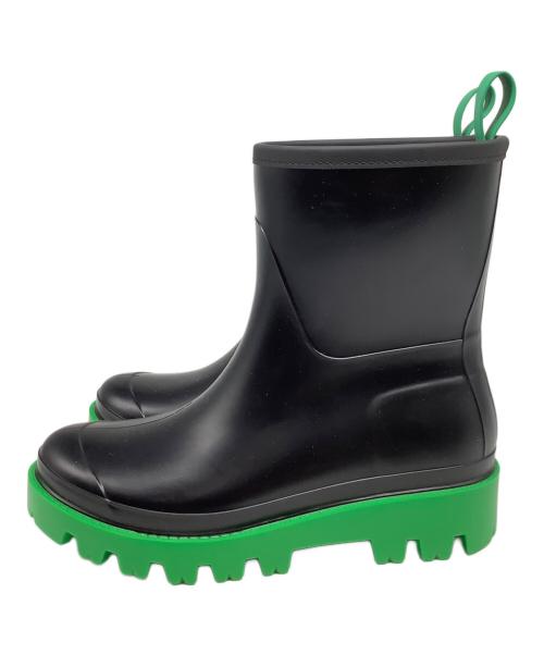 GIABORGHINI（ジアボルギーニ）GIABORGHINI (ジアボルギーニ) レインブーツ ブラック×グリーン サイズ:39の古着・服飾アイテム
