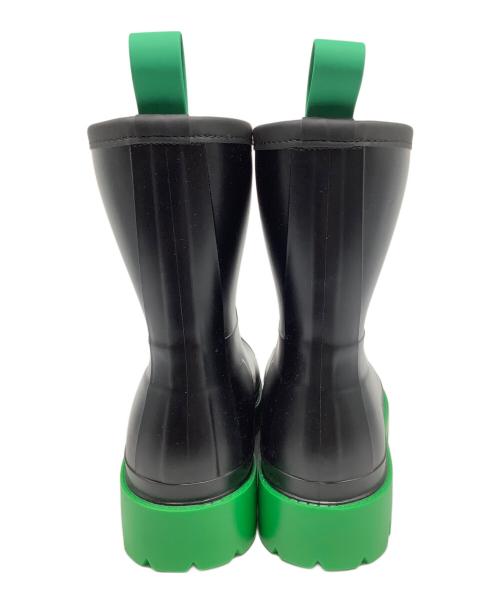 GIABORGHINI（ジアボルギーニ）GIABORGHINI (ジアボルギーニ) レインブーツ ブラック×グリーン サイズ:39の古着・服飾アイテム