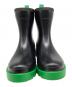中古・古着 GIABORGHINI (ジアボルギーニ) レインブーツ ブラック×グリーン サイズ:39：15000円