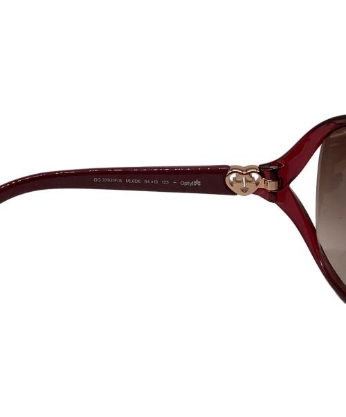 GUCCI（グッチ）GUCCI (グッチ) サングラス レッド×ゴールドの古着・服飾アイテム