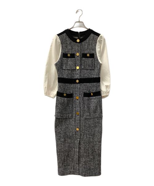 Diagram（ダイアグラム）Diagram (ダイアグラム) 長袖ワンピース グレー サイズ:36の古着・服飾アイテム