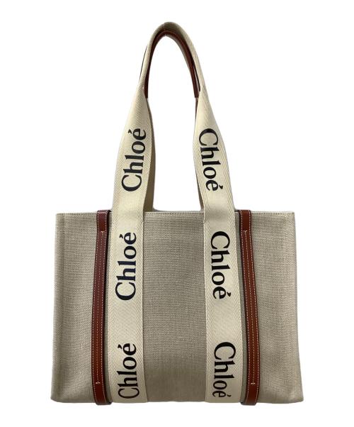 Chloe（クロエ）Chloe (クロエ) トートバッグ ブラウン×ベージュの古着・服飾アイテム