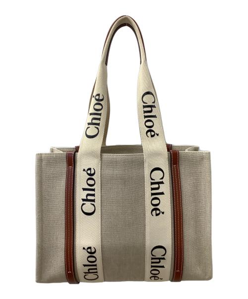 Chloe（クロエ）Chloe (クロエ) トートバッグ ブラウン×ベージュの古着・服飾アイテム