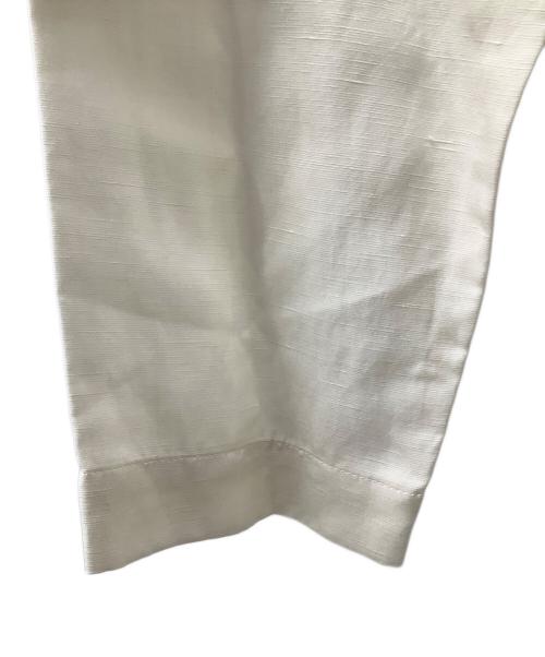 MACPHEE（マカフィー）MACPHEE (マカフィー) シルクリネンレースドッキング アシンメトリーコートワンピース アイボリー サイズ:36の古着・服飾アイテム