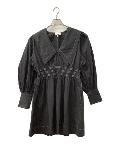 GANNI（ガニー）GANNI (ガニー) 長袖ワンピース ブラック サイズ:34の古着・服飾アイテム