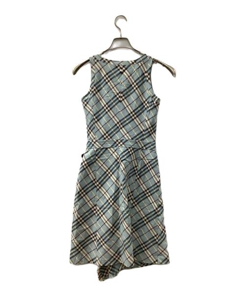BURBERRY BLUE LABEL（バーバリー ブルー レーベル）BURBERRY BLUE LABEL (バーバリーロンドンブルーレーベル) ノースリーブワンピース スカイブルー サイズ:36の古着・服飾アイテム