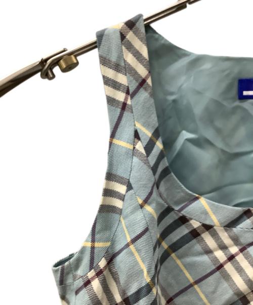 BURBERRY BLUE LABEL（バーバリー ブルー レーベル）BURBERRY BLUE LABEL (バーバリーロンドンブルーレーベル) ノースリーブワンピース スカイブルー サイズ:36の古着・服飾アイテム
