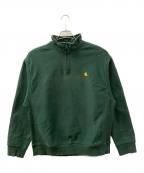 CarHarttカーハート）の古着「ハーフジップスウェット」｜グリーン