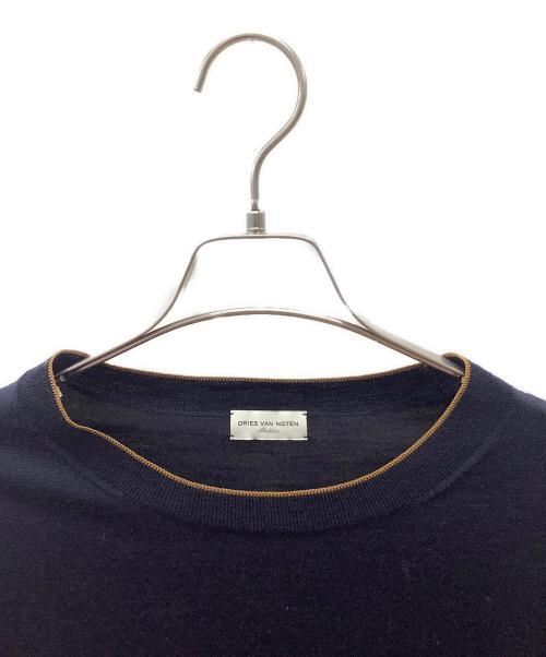 DRIES VAN NOTEN（ドリスヴァンノッテン）DRIES VAN NOTEN (ドリスヴァンノッテン) 薄手ニット ネイビー サイズ:-の古着・服飾アイテム