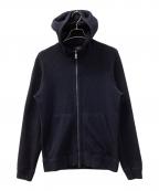 JIL SANDERジルサンダー）の古着「メルトンウール ジップアップ パーカー」｜ネイビー