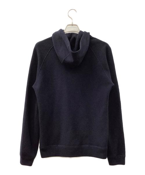 JIL SANDER（ジルサンダー）JIL SANDER (ジルサンダー) メルトンウール ジップアップ パーカー ネイビー サイズ:44の古着・服飾アイテム