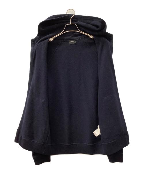 JIL SANDER（ジルサンダー）JIL SANDER (ジルサンダー) メルトンウール ジップアップ パーカー ネイビー サイズ:44の古着・服飾アイテム