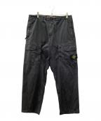 STONE ISLANDストーンアイランド）の古着「ガーメントダイコットンウールカーゴパンツ」｜ブラック