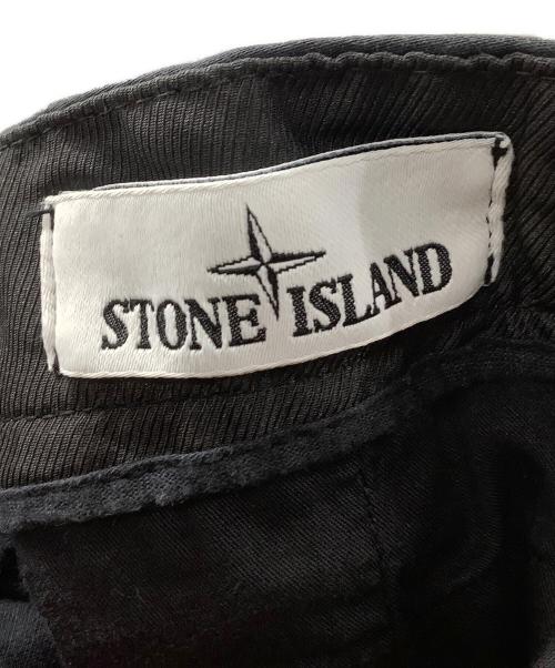 STONE ISLAND（ストーンアイランド）STONE ISLAND (ストーンアイランド) ガーメントダイコットンウールカーゴパンツ ブラック サイズ:86cm（W34）の古着・服飾アイテム