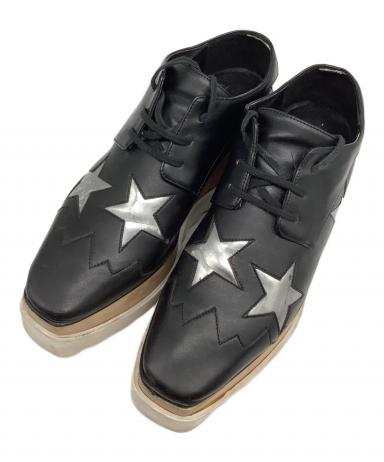 ステラマッカートニー　ブラックレザー厚底スニーカー 星型カットアウト35 中古・古着通販】STELLA McCARTNEY (ステラマッカートニー) 厚底