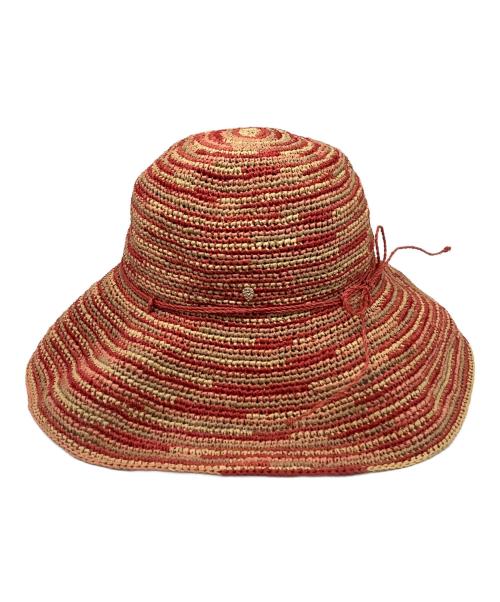HELEN KAMINSKI（ヘレンカミンスキー）HELEN KAMINSKI (ヘレンカミンスキー) ラフィアハット ピンクの古着・服飾アイテム
