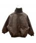 Java (ジャバ) リブタートル フェイクレザージャケット ブラウン サイズ:S 未使用品：5000円