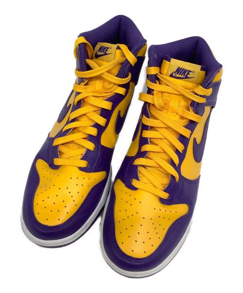 NIKE（ナイキ）NIKE (ナイキ) Dunk High Retro（ダンクハイレトロ） イエロー×パープル サイズ:US10.5の古着・服飾アイテム