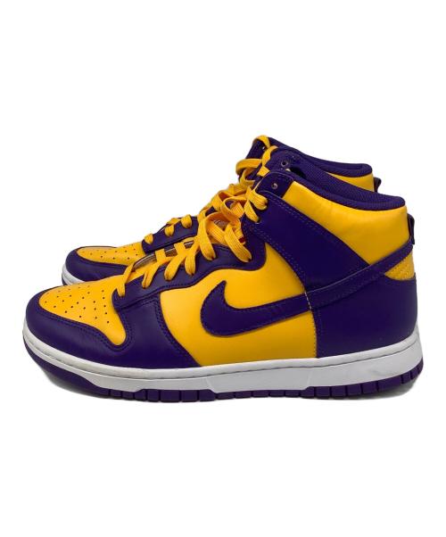 NIKE（ナイキ）NIKE (ナイキ) Dunk High Retro（ダンクハイレトロ） イエロー×パープル サイズ:US10.5の古着・服飾アイテム