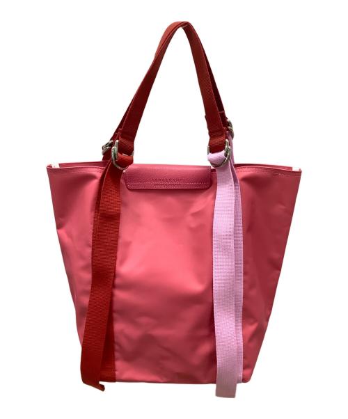 LONGCHAMP（ロンシャン）LONGCHAMP (ロンシャン) トートバッグ ピンク×レッドの古着・服飾アイテム