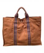 HERMESエルメス）の古着「フールトゥ」｜ブラウン×ネイビー