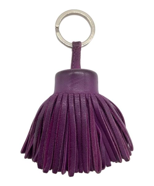 HERMES（エルメス）HERMES (エルメス) カルメン 	フリンジキーホルダー パープルの古着・服飾アイテム