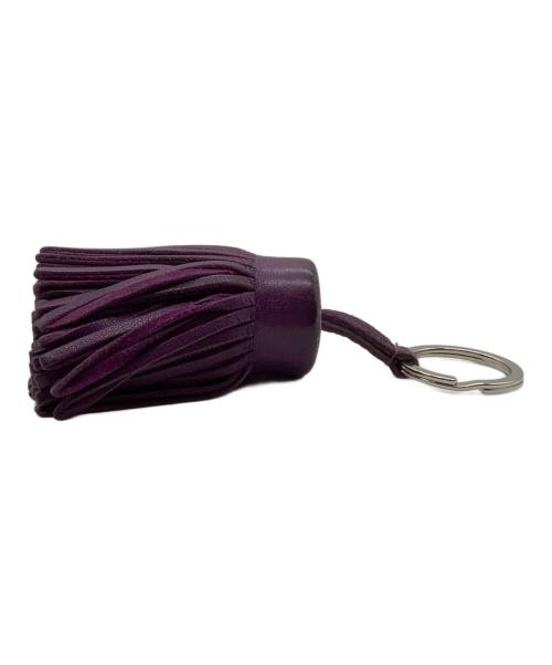 HERMES（エルメス）HERMES (エルメス) カルメン 	フリンジキーホルダー パープルの古着・服飾アイテム