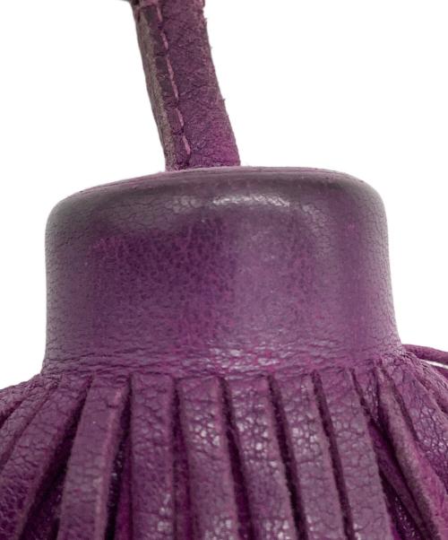 HERMES（エルメス）HERMES (エルメス) カルメン 	フリンジキーホルダー パープルの古着・服飾アイテム