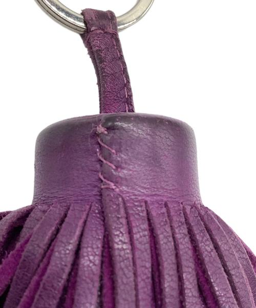 HERMES（エルメス）HERMES (エルメス) カルメン 	フリンジキーホルダー パープルの古着・服飾アイテム