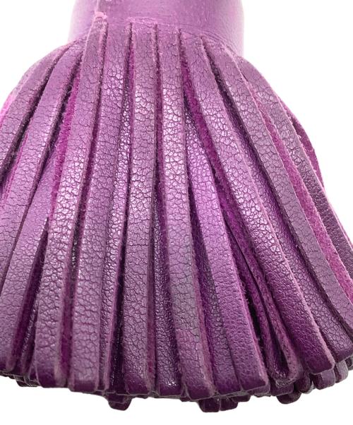 HERMES（エルメス）HERMES (エルメス) カルメン 	フリンジキーホルダー パープルの古着・服飾アイテム