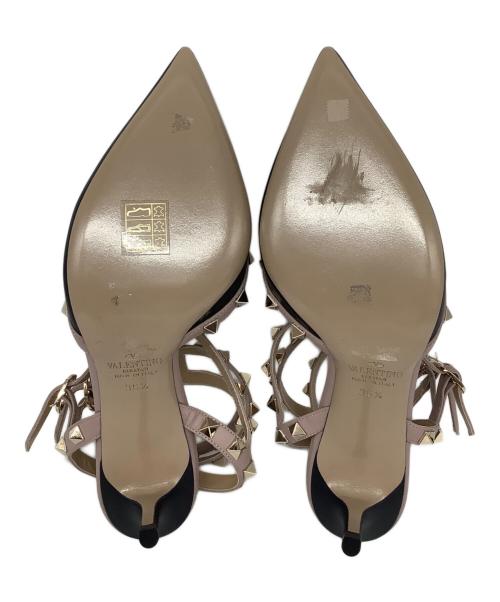 VALENTINO GARAVANI（ヴァレンティノ・ガラヴァーニ）VALENTINO GARAVANI (ヴァレンティノ・ガラヴァーニ) パンプス ブラック×ピンク サイズ:361/2の古着・服飾アイテム