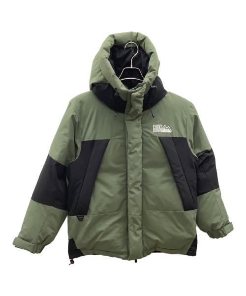 FIRST DOWN（ファーストダウン）FIRST DOWN (ファーストダウン) FREAK'S STORE (フリークストア) パネルショートダウンジャケット オリーブ サイズ:Mの古着・服飾アイテム