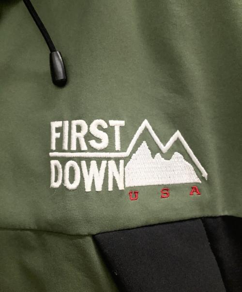 FIRST DOWN（ファーストダウン）FIRST DOWN (ファーストダウン) FREAK'S STORE (フリークストア) パネルショートダウンジャケット オリーブ サイズ:Mの古着・服飾アイテム