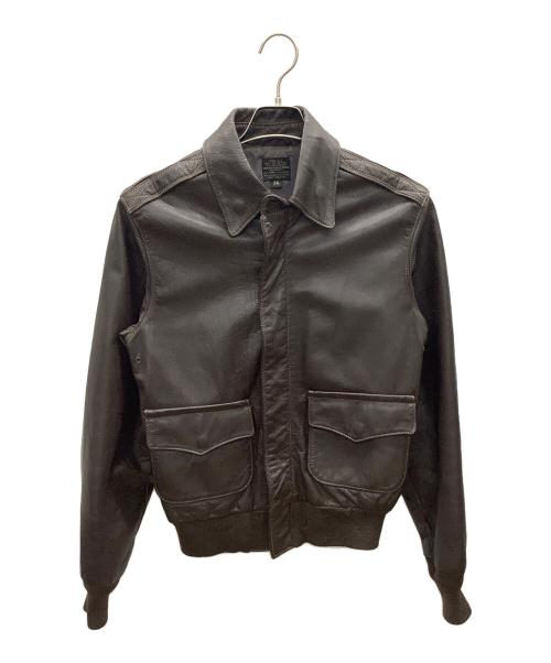 Willis&Geiger（ウィルスガイガー）Willis&Geiger (ウィルスガイガー) A-2レザーフライトジャケット ブラウン サイズ:36の古着・服飾アイテム