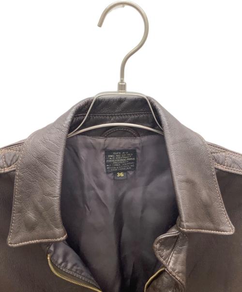 Willis&Geiger（ウィルスガイガー）Willis&Geiger (ウィルスガイガー) A-2レザーフライトジャケット ブラウン サイズ:36の古着・服飾アイテム