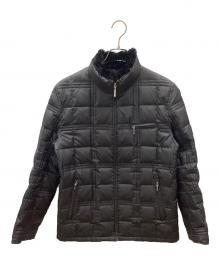 BURBERRY BLACK LABEL（バーバリーブラックレーベル）の古着「ラビットファーダウンジャケット」｜ブラック