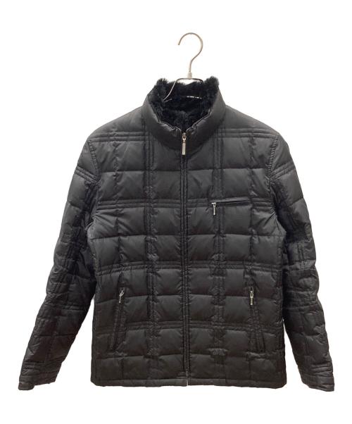 BURBERRY BLACK LABEL（バーバリーブラックレーベル）BURBERRY BLACK LABEL (バーバリーブラックレーベル) ラビットファーダウンジャケット ブラック サイズ:Mの古着・服飾アイテム