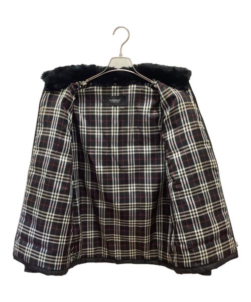 BURBERRY BLACK LABEL（バーバリーブラックレーベル）BURBERRY BLACK LABEL (バーバリーブラックレーベル) ラビットファーダウンジャケット ブラック サイズ:Mの古着・服飾アイテム