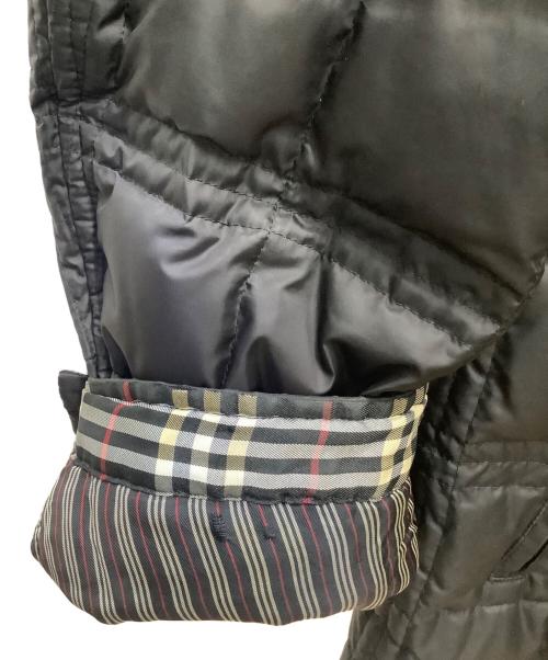 BURBERRY BLACK LABEL（バーバリーブラックレーベル）BURBERRY BLACK LABEL (バーバリーブラックレーベル) ラビットファーダウンジャケット ブラック サイズ:Mの古着・服飾アイテム
