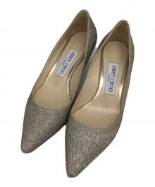 JIMMY CHOO（ジミーチュウ）の古着「グリッターパンプス」｜グレー
